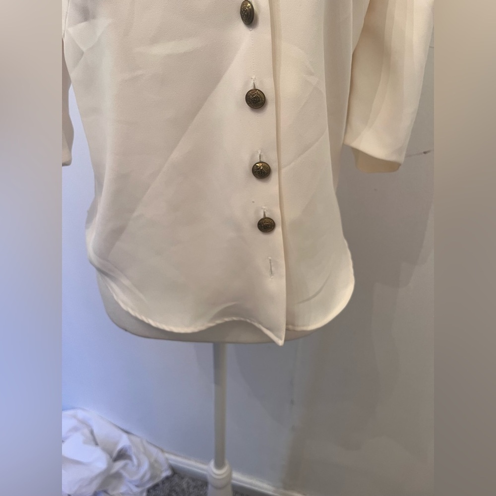 Amanda Uprichard Babette Top Cream Small - Picture 3 of 4
